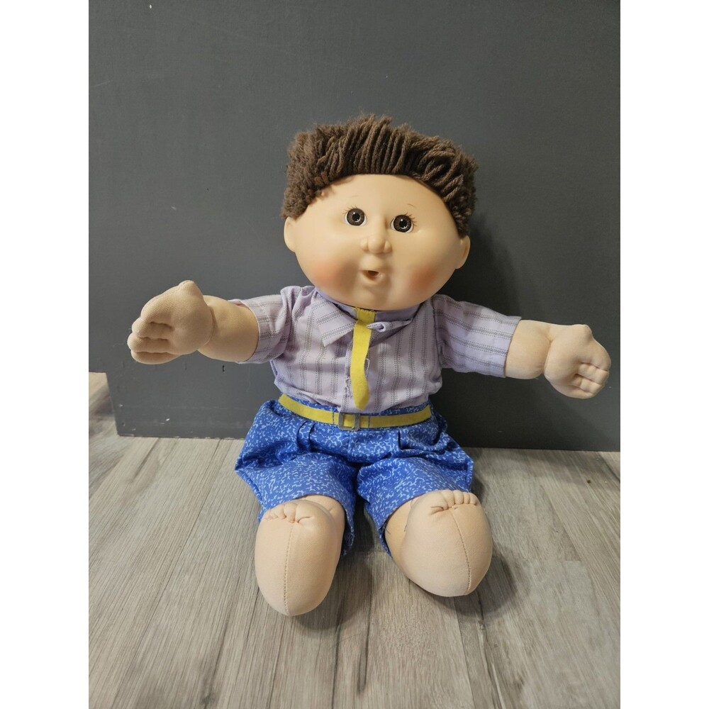 cabbage patch dolls 1990 Vintage Happy Birthday Kids Boy Brown Hair